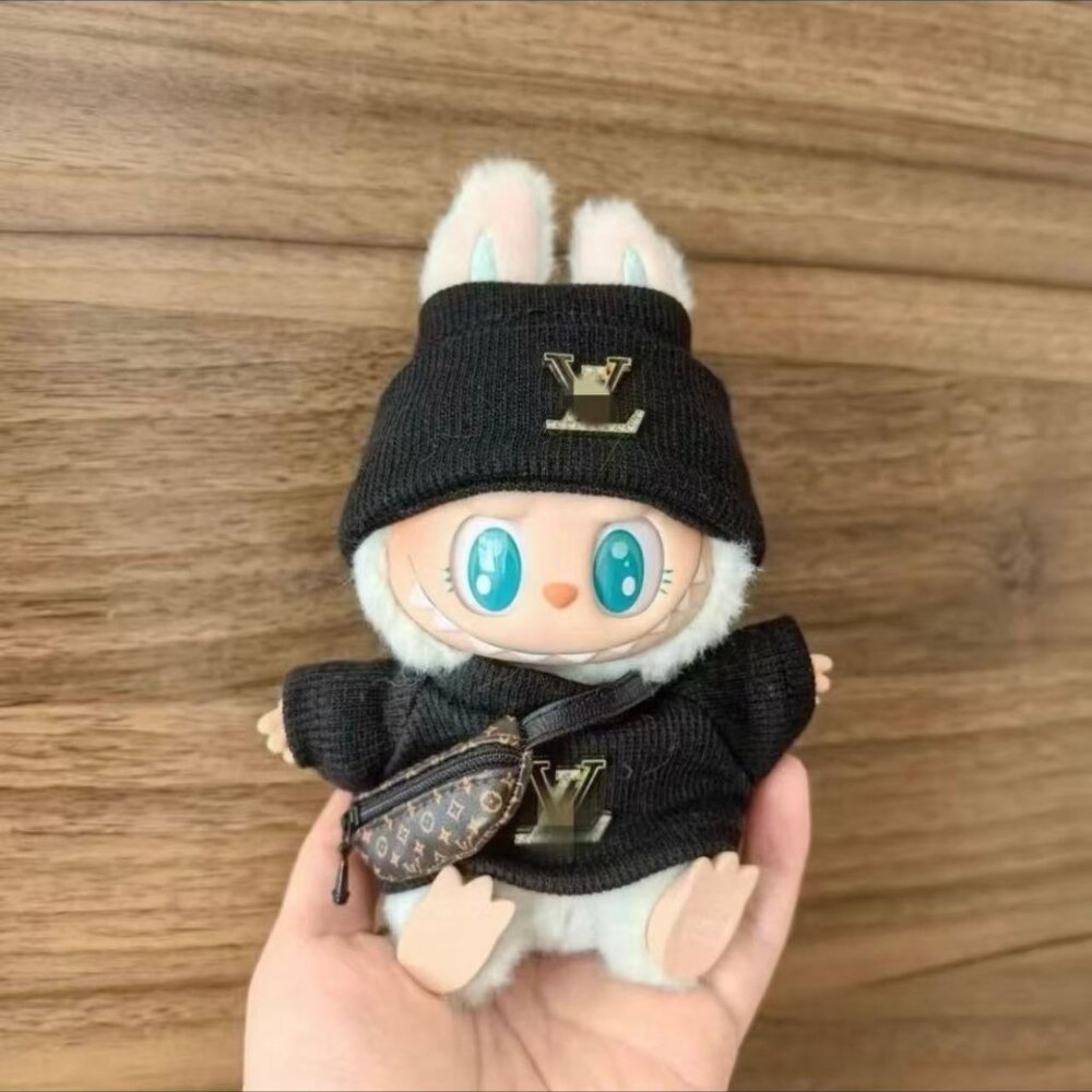 Complete Set Clothes Outfit Hat & Top + Bag Fits For Labubu Doll V1-V3